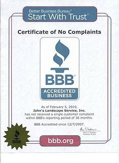 better business bureau certificate
